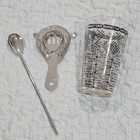 Vintage Irvinware Bar Set Model 11480 Gibson Cocktail Glass Usa Mid Century