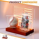 Acrylic Baseball Holder Display Case For Ball And Card With 3 Color Led Light   