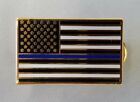 Blue Line American Flag Lapel Pin