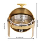 9l Round Chafing Dish Buffet Warmer  201 Stainless Steel  Easy Access Lid