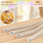 10 Pcs Unfinished Wooden Wiggly Snakes Set  12-inch Paintable Wooden Snake Toy  