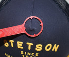 Stetson Hat American Legend Gold Leaf Navy Blue Cap Snap Back Used