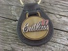 1987  87 Cutlass Nos Leather Key Fob Antique Gold Medallion Oldsmobile Quality