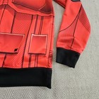 Star Wars Full Zip Hoodie Boy s Size Large Red Long Sleeve Euc Cosplay The Force