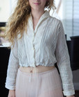 Antique Victorian Edwardian S Blouse Sailor C1900 Fine Cotton