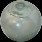 Antique Japanese Glass Blown Ball Fishing Net Float Hook Lagoon  Ak 4 -4 5 