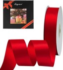 Solid Color Double Faced Red Satin Ribbon 7 8  X 25 Yards  Ribbons Perfect Fo   
