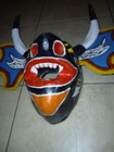 1970s Artesania El Mocho Folk Art Devil Mask Wrestling Paper Mache Painted