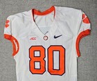 Clemson Tigers Football Jersey Mens 40 L White Game Worn Team Issued Nike  80