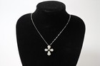 925 Sterling Cross Mother Of Pearl Black Onyx   Italian 18   Franco Link Chain