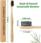 Bamboo Toothbrushes Soft Bristles  Biodegradable Eco-friendly Toothbrush 10 Pcs