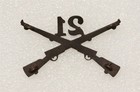 U s  Army - 21st Infantry Regiment - C 1905 Officer s Collar Badge 