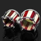 Bongo Drums Set - 6 5    7 5  Hand Crafted Birch Wood Bongos With Natural Animal