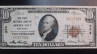 1929 Ten Dollar Type 1 Charter 374 Jersey City  N j  Bank Note  10 00 Bill 