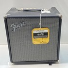 Fender Black Silver Mesh Textured Compact Bass Amp Rumble 25 Stereo Speaker