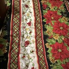 Handmade Quilt Throw Blanket Christmas Holiday Floral Red Green Set Of 2 Cotton