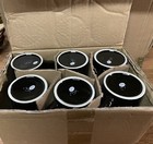 Set Of 6 Vertex China Log Home Mug Black 3     11 Oz  Lh-b