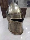 Medieval Visored Armor Knights Barbuta Armour Helmet Halloween Costume Rustic