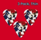 Fender 351 Classic Celluloid Guitar Picks  Confetti  Thin  3 Pack