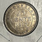 Newfoundland  1917 Twenty Five Cents  25 Cents Au