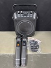 Karaoke Machine  Portable Bluetooth Speaker With 2 Wireless Microphones For Ad 1