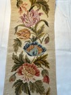 French Antique Wall Hanging Needlepoint Tapestry   Vibrant Floral Pattern 1800   s