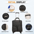 2-piece Rolling Luggage Set W  Spinner Wheels   Stackable Underseat Carry Bag
