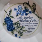 Royal China Blueberry All American Pie Baking Dish Plate With Recipe Vintage 