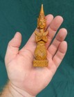 Old Vintage Hand Carved Asian Thai Buddha Figure Statue Sculpture Wood Carving