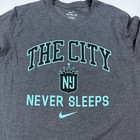 Nike New York Liberty Basketball Shirt Mens Large Gray Dri Fit Logo Wnba