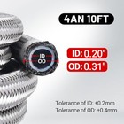 6an 8an 10an 10-20ft Ptfe Braided Nylon Fuel Line Kit  fuel Hose End Fitting Kit