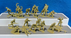 Airfix   Marx Wwii German Afrika Korp Toy Soldiers X 60 - 3 Sets -  54mm  - Tan