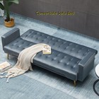 Convertible Futon Sofa Bed 3 Seat Tufted Couch Elegant Design Easy Maintenance