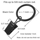 44 Pack Metal Curtain Rings With Clips Curtain Hangers Clips Drapery Clips Wit