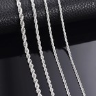 2 2 5 3 4 5 6mm Stainless Steel Women Men Rope Chains Necklaces 16-30  
