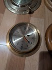 Lot Of 5 Vintage Brass Nautical Barometer Weather Station India Clock Ship Clock