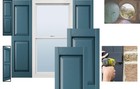 Elegant 12 w X 55 h Midnight Blue Raised Panel Vinyl Shutters  Easy Install Pair