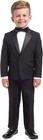 Nautica Boys 4-piece Suit Set Size 5 Black Tuxedo Shirt Bow Tie Jacket And Pants