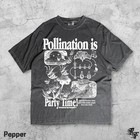 Bee Pollination Vintage Tee Retro Insect Flower Graphic Shirt     Free Shipping Us