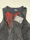 New Nwt Men   s Kona Triathlon Race Suit With Sublimated Graphics Black   Red Uv