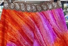 Beaded Waist 24 Karat Bohemian Chic Mid Calf Length Skirt Sz L  32    Waist