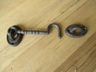 4 Cast Iron Hook   Eye Latch Lock Window Barn Door Cabin Door Rustic Gate 