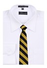 Boy s - Youth Gold And Black School College Striped Necktie  - Nwt