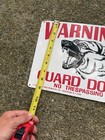 Vtg 1981 Four Paws Products K9 Metal Sign Guard Dog Hauppage Ny