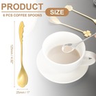 6pcs Coffee Spoons  Wings Tea Spoons Stainless Steel  Gold