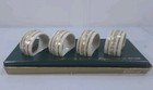Lenox Filigree 24k Gold   Ivory Porcelain China Napkin Rings New W  Box Set Of 4