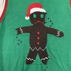 Men s Ugly Christmas Sweater Vest Medium Gingerbread Man Humor Funny Holidays