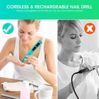 Nail Drill Cordless 35000rpm Rechargeable Professional Electric Nail Drill
