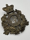 British Victorian Era 24th Of Foot Regiment Metal Helmet Plate - Used