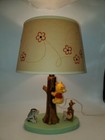 Rare Shade Ceramic Disney Winnie The Pooh Piglet Eeyore Tree Table Dolly Toy Usa